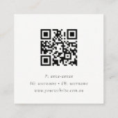 Pastelfarbenes Gebäck QR Code Quadratische Visitenkarte (Rückseite)