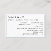 Pastelfarbtöpfe Künstlermaler oder Dekorator Visitenkarte (Rückseite)