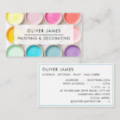 Pastelfarbtöpfe Künstlermaler oder Dekorator Visitenkarte (Vorne/Hinten)