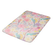 Pastelfeder-Blumenmuster 02 Badematte (Schrägansicht)