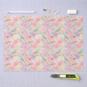 Pastelfeder-Blumenmuster 02 Seidenpapier (Handwerk)