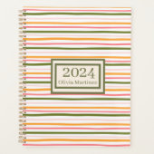Pastelfeder Personalisiert gestrippter Planer (Vorderseite)
