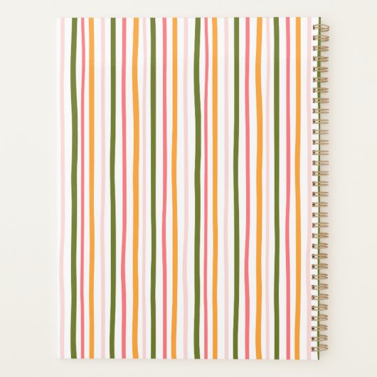 Pastelfeder Personalisiert gestrippter Planer (Rückseite)