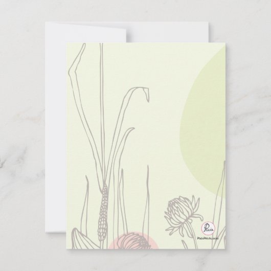 Pastelfelder Änderung der Ankündigung (Rückseite)