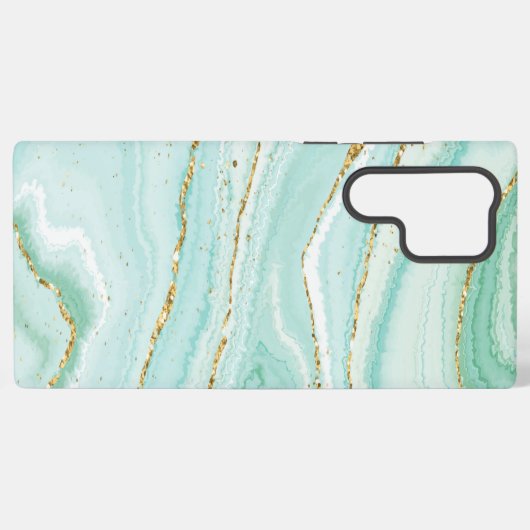 Pastelflüssiges abstraktes Marmor Samsung Galaxy Hülle (Rückseite (Horizontal))