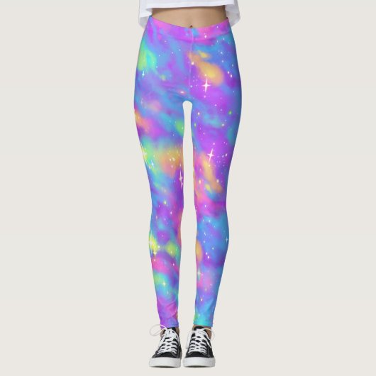 Pastelgalaxie Leggings (Vorderseite)