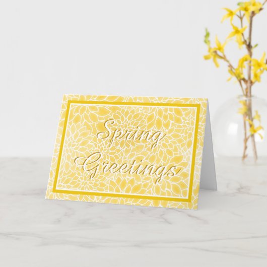 Pastelgelbe Dahlien Karte (Gelbe Blume)