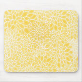 Pastelgelbe Dahlien Mousepad (Vorne)