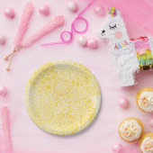 Pastelgelbe Dahlien Pappteller (Party)