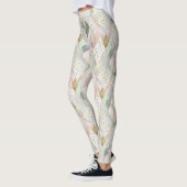 Pastelglitterie abstrakt kariert und Punkte Leggings (Links)