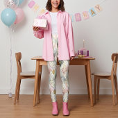 Pastelglitterie abstrakt kariert und Punkte Leggings