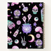 Pastelgoth, schwarz, Hardcover Spiral Notebook Notizblock (Rückseite)