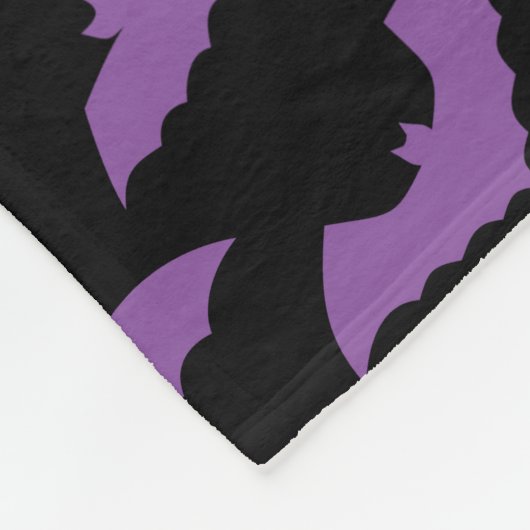 Pastelgotteslöffel, lila Schwarz Fleecedecke (Ecke)