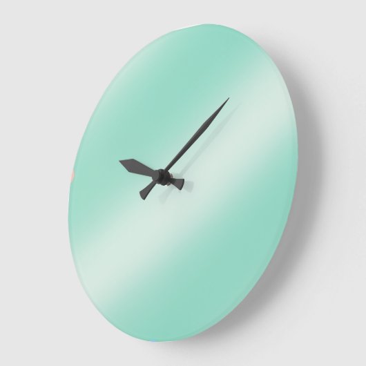 Pastelgrün Große Wanduhr (Winkel)