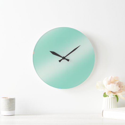 Pastelgrün Große Wanduhr (Zuhause)