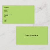 Pastelgrün Visitenkarte (Vorne/Hinten)