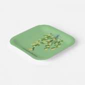 Pastelgrüne Mistelkuchen Pappteller (Gewinkelt)