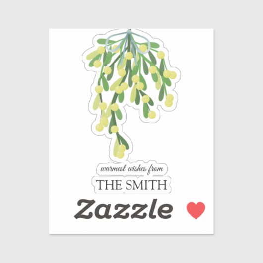 Pastelgrüne Mistletoeckaufkleber Aufkleber (Blatt)