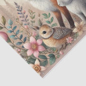 Pastelhecht Woodland Wildlife Floral Tissue Paper Seidenpapier (Ausschnitt)