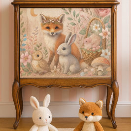 Pastelhecht Woodland Wildlife Floral Tissue Paper Seidenpapier