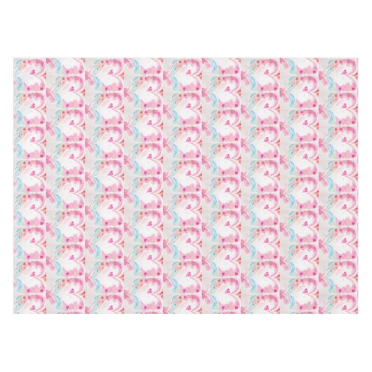 Pastelherz mit Flügeln, romantische Geschenkidee Tischdecke (Vorderseite (Horizontal))