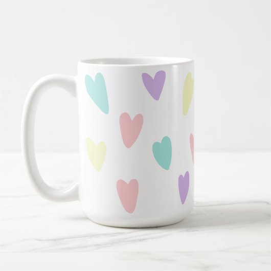 Pastelherzen Kaffeetasse (Links)