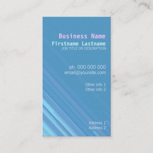 Pasteli Blue Simple Business Card Visitenkarte (Vorderseite)