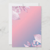 Pastelkirschblüte Brautdusche Einladung (Rückseite)