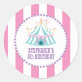 Pastelkleber mit Karnevalszelt Runder Aufkleber (Vorderseite)