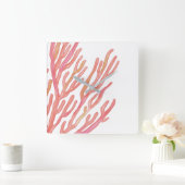 Pastelkorallenriff Akrylwall-Uhr Quadratische Wanduhr (Zuhause)