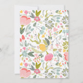 Pastelkranz auf der Wiese blüht Brautparty Einladung (Rückseite)