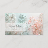 Pastell 3D Boho Blumen Visitenkarte (Vorderseite)