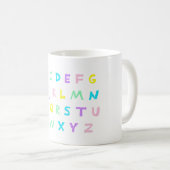 Pastell A-B-C's Kaffeetasse (VorderseiteRechts)
