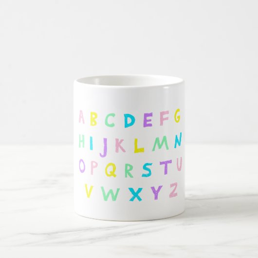 Pastell A-B-C's Kaffeetasse (Mittel)