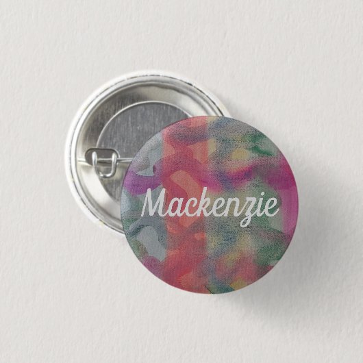 Pastell Abstrakt Art Button (Vorne & Hinten)