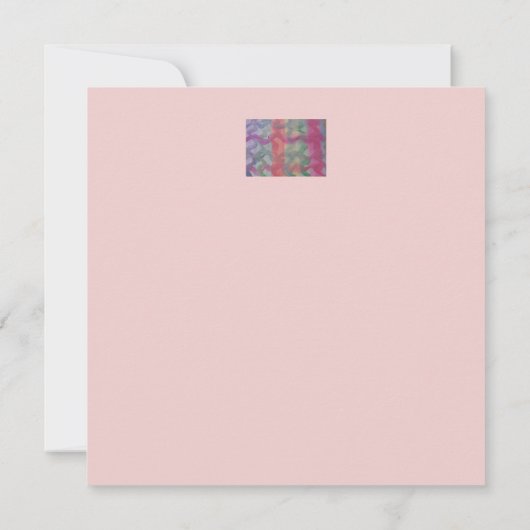 Pastell Abstrakt Art Flat Card (Rückseite)