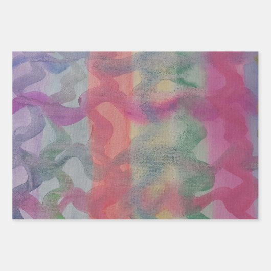 Pastell Abstrakt Art Geschenkpapier Set (Vorderseite 3)