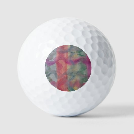 Pastell Abstrakt Art Golfball (Vorderseite)