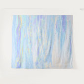 *~* Pastell Abstrakt Art Light Blue Türkis White Wandteppich (Vorderseite (Horizontal))