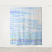 *~* Pastell Abstrakt Art Light Blue Türkis White Wandteppich (Vorderseite)