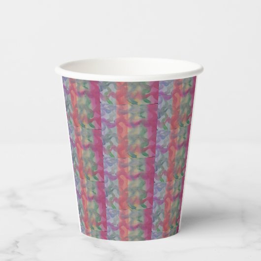 Pastell Abstrakt Art Pappbecher (Vorderseite)