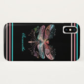 Pastell Abstrakt Dragonfly Black Case-Mate iPhone Hülle (Rückseite (Horizontal))