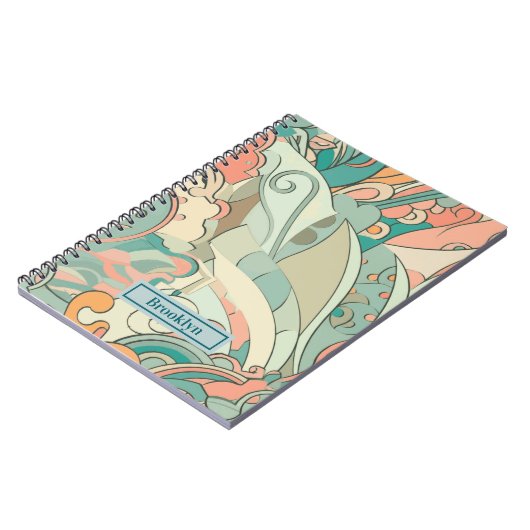 Pastell-Abstrakt-Foto-Notebook Notizblock (Linke Seite)