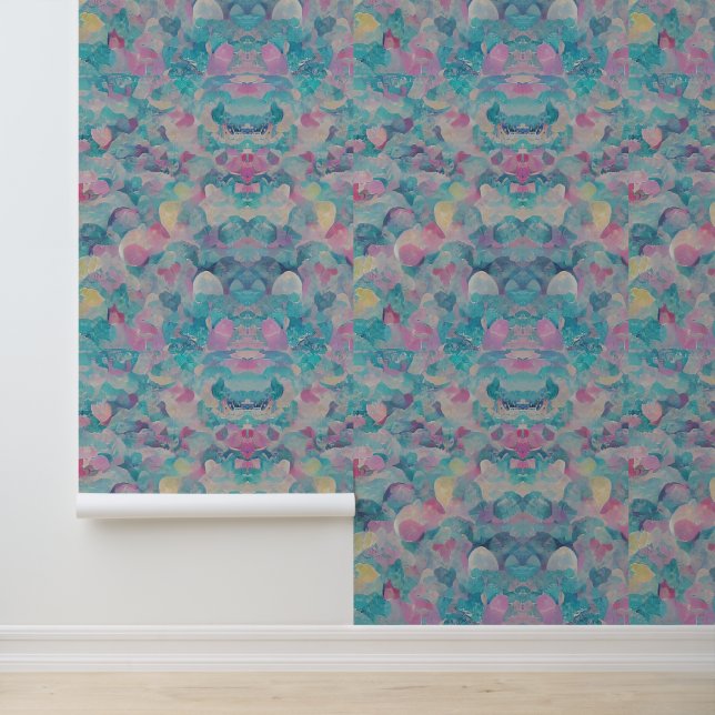 Pastell Abstrakt mit weichen Blues und Pinks Tapete (Anwendung)