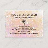 *~* Pastell Abstrakt Pink Peach Blume Lotus Visitenkarte (Rückseite)