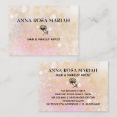 *~* Pastell Abstrakt Pink Peach Blume Lotus Visitenkarte (Vorne/Hinten)