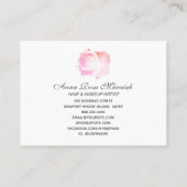 *~* Pastell Abstrakt PINK ROSE Visitenkarte (Rückseite)