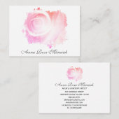 *~* Pastell Abstrakt PINK ROSE Visitenkarte (Vorne/Hinten)