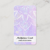 *~* Pastell Abstrakt QR Code Mandala Foil AP2 Visitenkarte (Vorderseite)