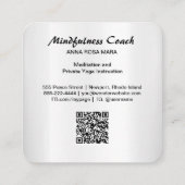 *~* Pastell Abstrakt QR-Code Mandala Reiki Yoga Quadratische Visitenkarte (Rückseite)